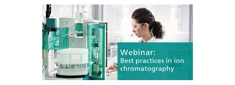 Free webinar on best practices in ion chromatography (IC)